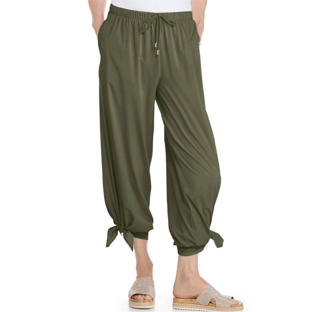 Coolibar UPF 50+ Petra Wide Leg Pants Deep Olive